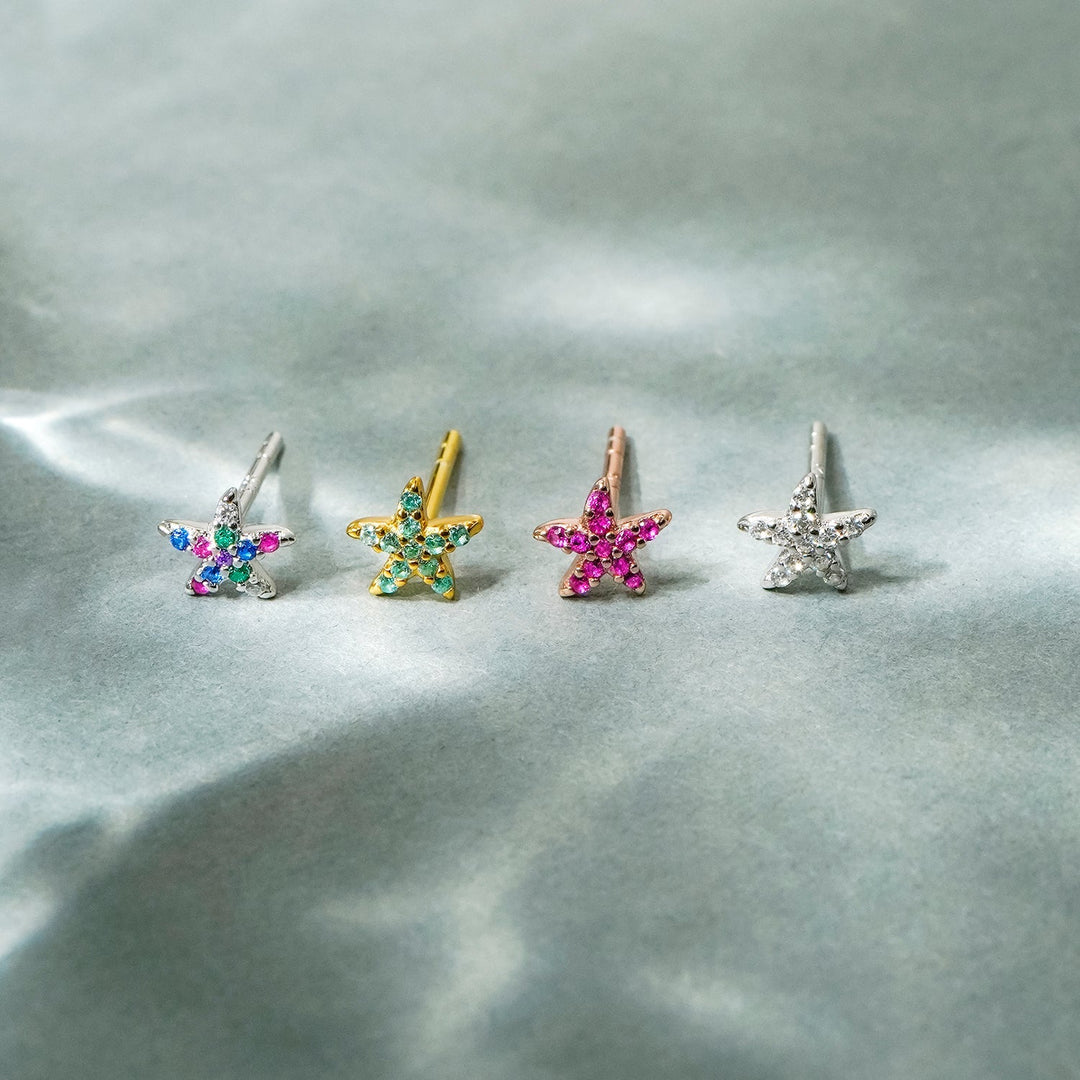 PENDIENTE PIERCING ORO ROSA ÉTOILE DE MER