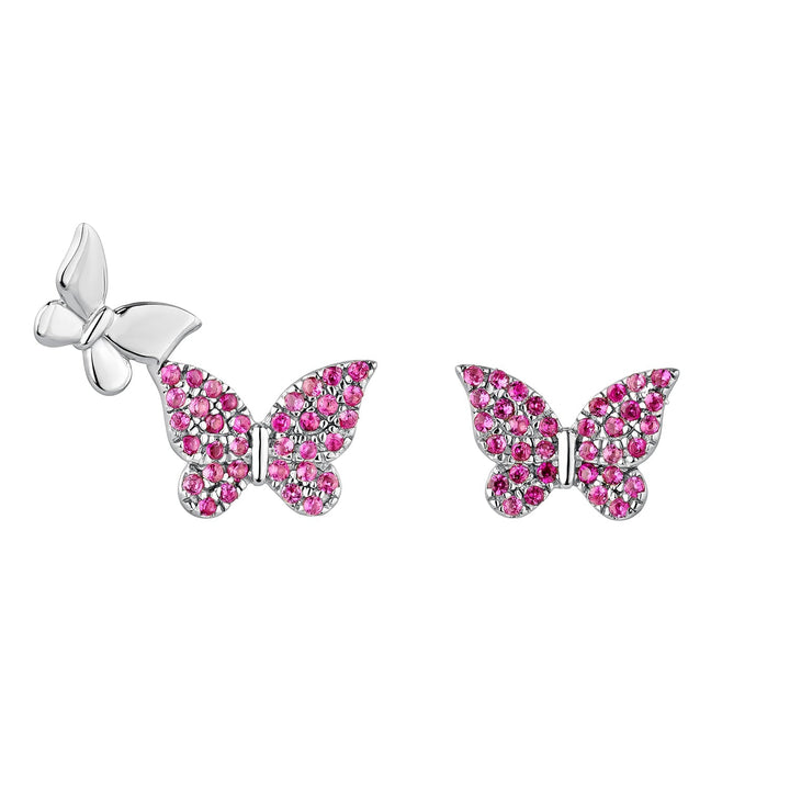 PENDIENTES ASIMÉTRICOS DE PLATA BUTTERFLIES