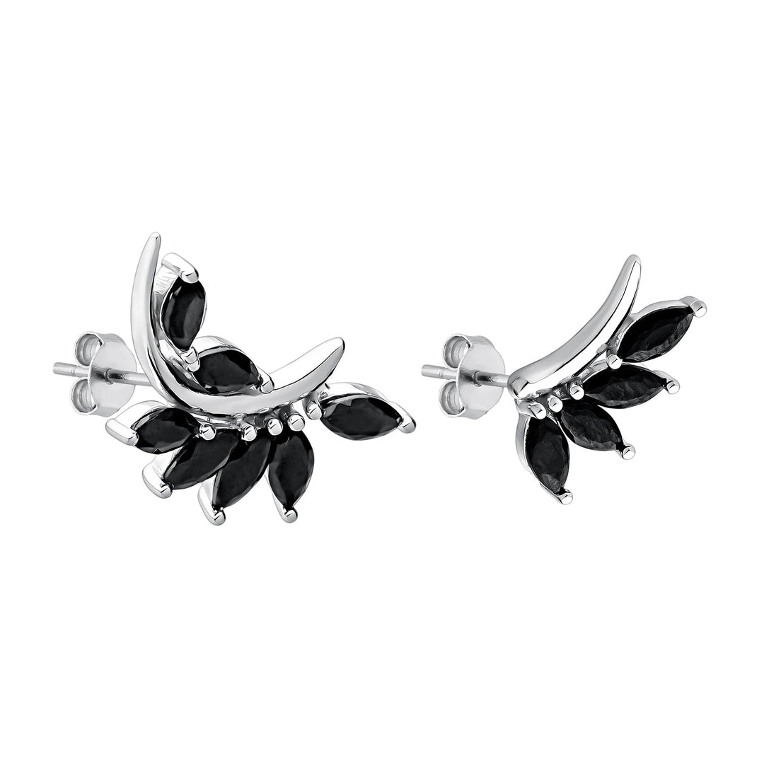 PENDIENTES ASIMÉTRICOS DE PLATA ÉVENTAIL