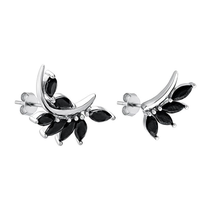 PENDIENTES ASIMÉTRICOS DE PLATA ÉVENTAIL