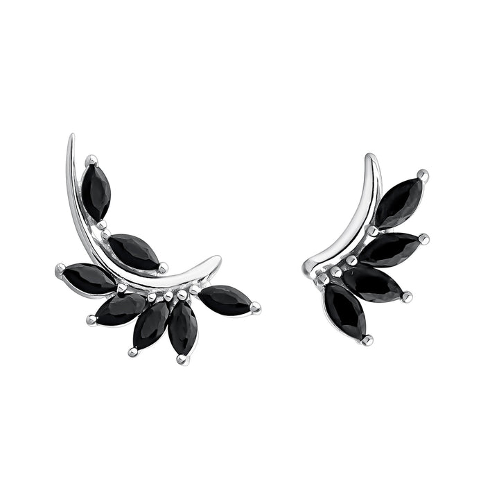 PENDIENTES ASIMÉTRICOS DE PLATA ÉVENTAIL