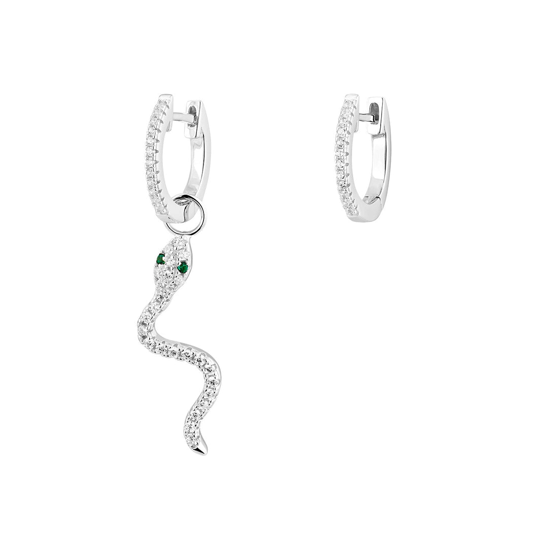PENDIENTES ASIMÉTRICOS DE PLATA PITON