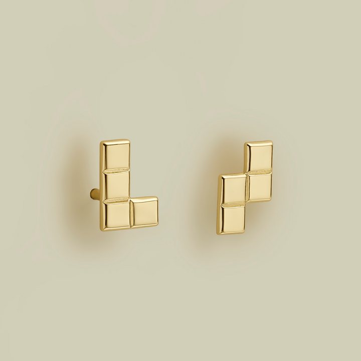 PENDIENTES ASIMÉTRICOS TÉTRIS