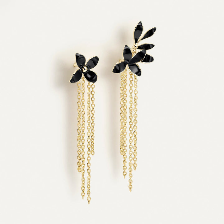 PENDIENTES ASIMÉTRICOS BLACK LOTUS