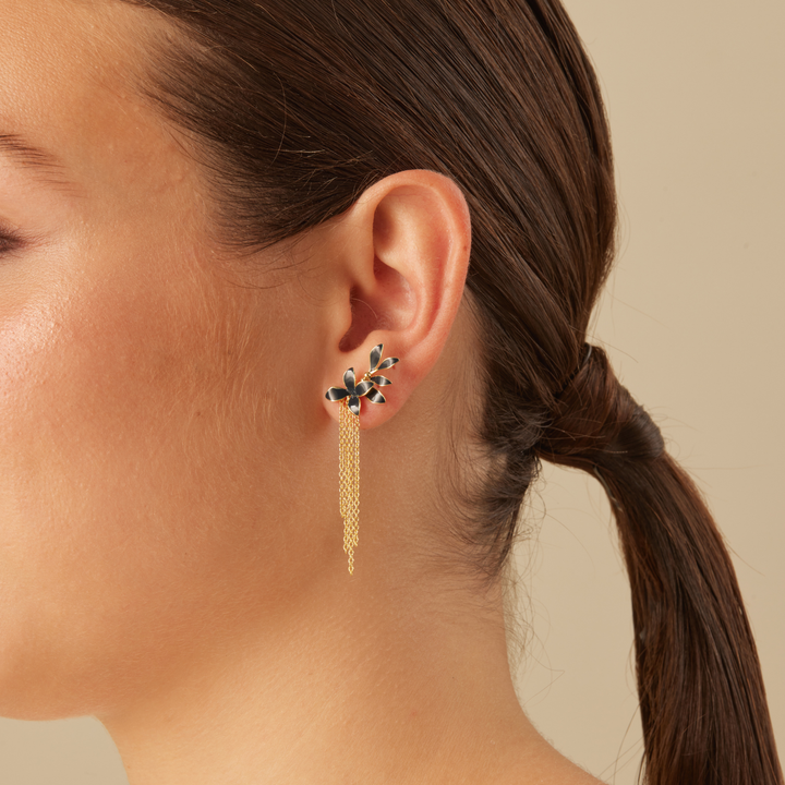 PENDIENTES ASIMÉTRICOS BLACK LOTUS