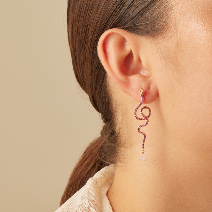 PENDIENTES ASIMÉTRICOS ROSÉE PITHÓN