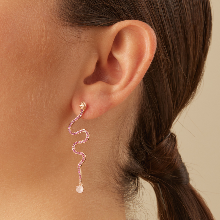 PENDIENTES ASIMÉTRICOS ROSÉE PITHÓN