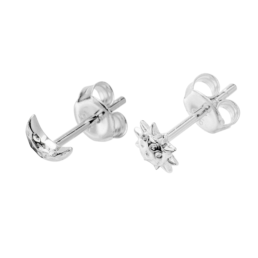 PENDIENTES ASIMÉTRICOS DE PLATA L´ECLIPSE
