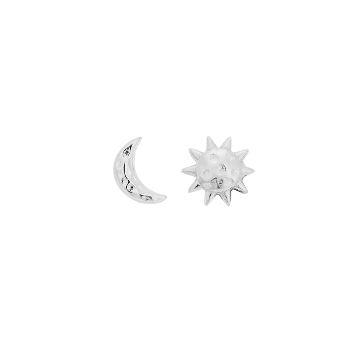 PENDIENTES ASIMÉTRICOS DE PLATA L´ECLIPSE