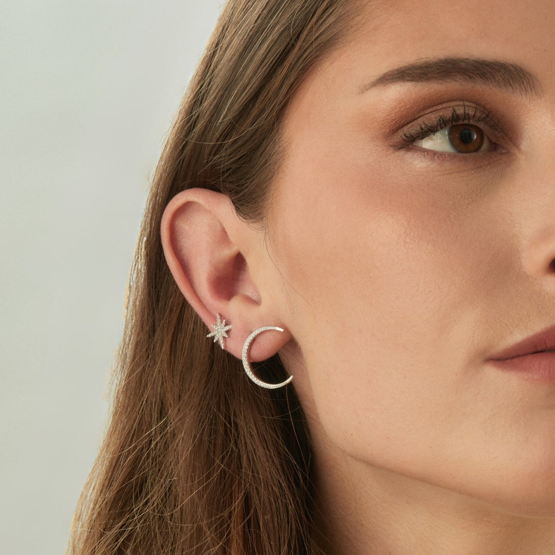 PENDIENTES ASIMÉTRICOS TO THE MOON &amp; BACK