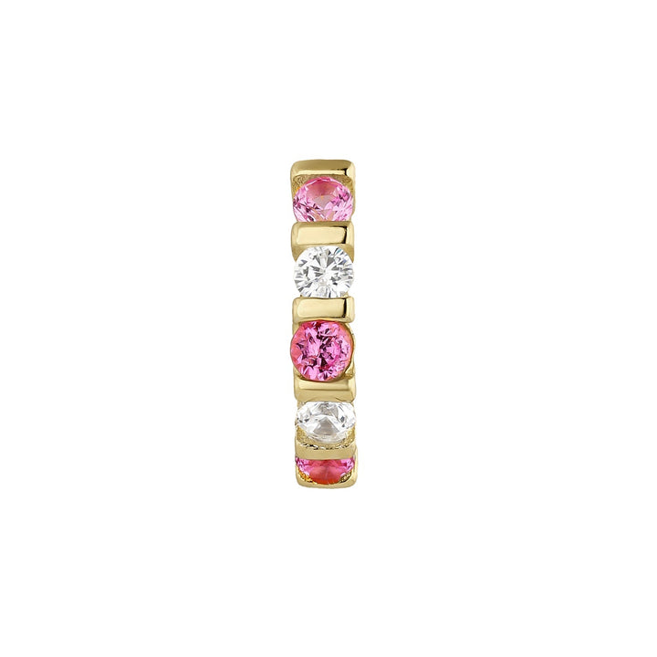 PENDIENTE PIERCING ARO ORO AMARILLO CORUNDUM SONIA