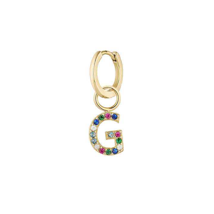 PENDIENTE PIERCING ARO GOLD ALPHABET G