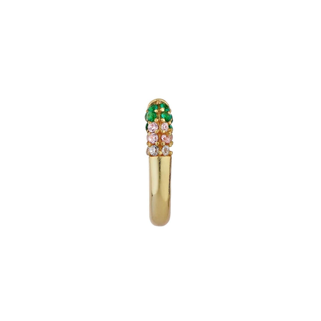 PENDIENTE PIERCING ARO ORO AMARILLO TUTTI FRUTTI