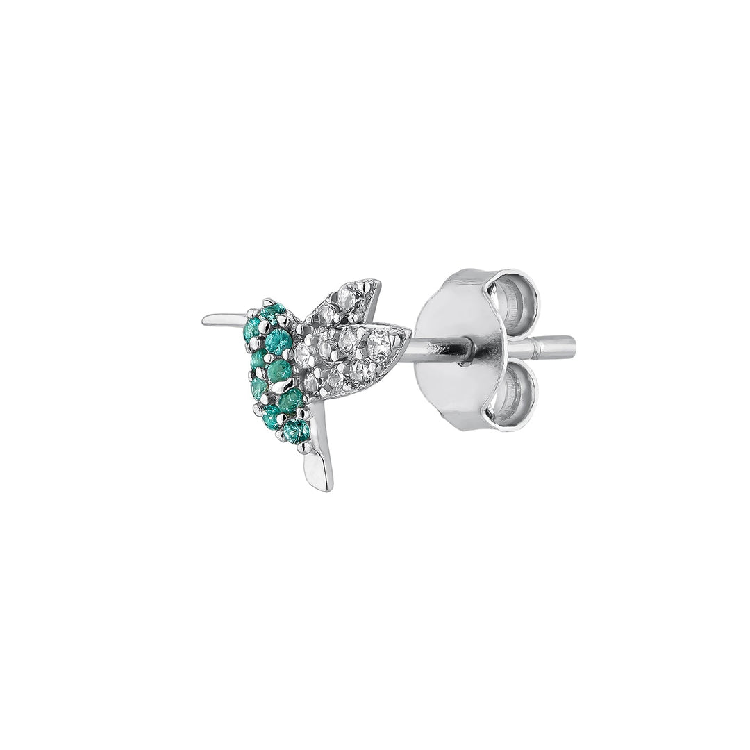 COLIBRÍ SILVER PIERCING EARRING