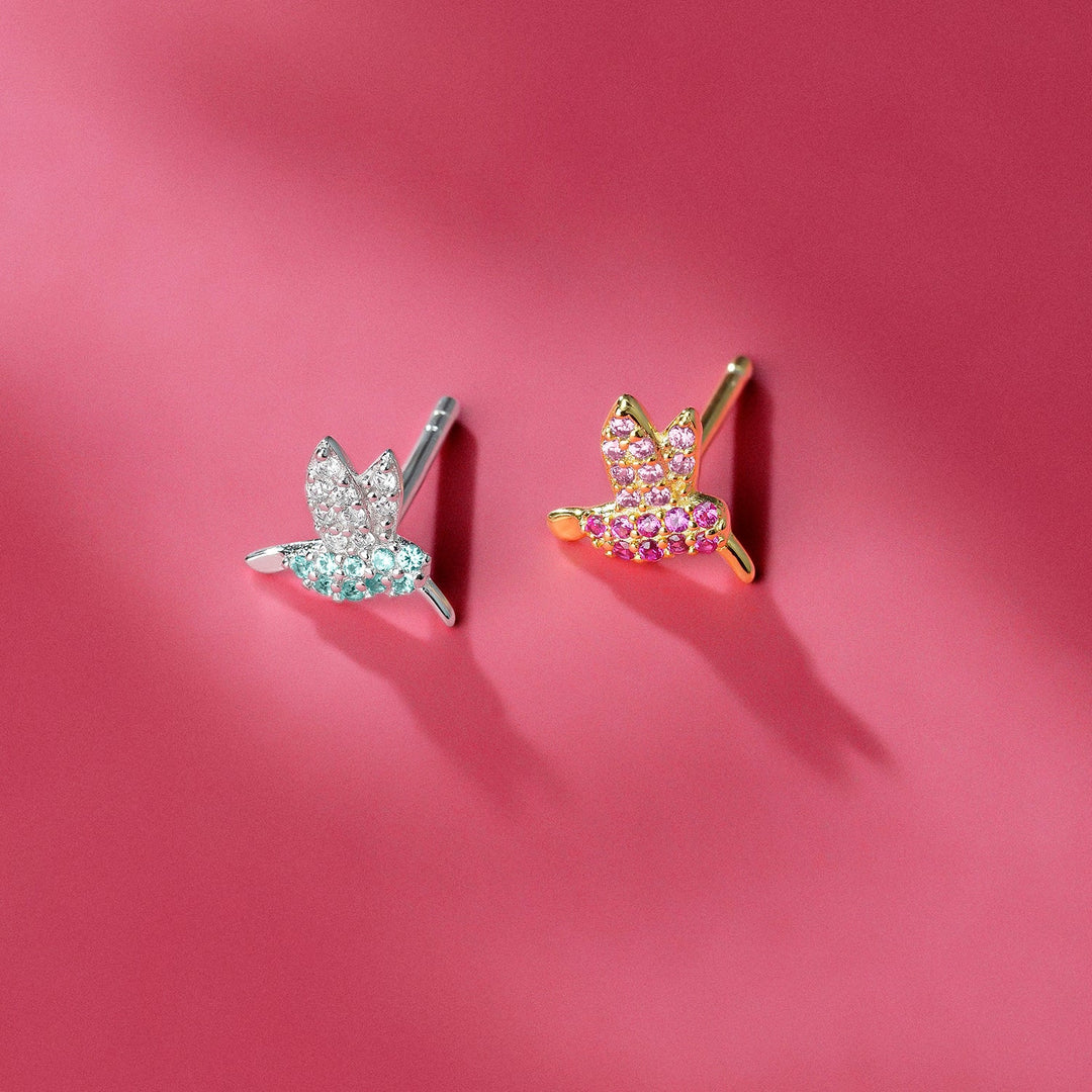 COLIBRÍ SILVER PIERCING EARRING