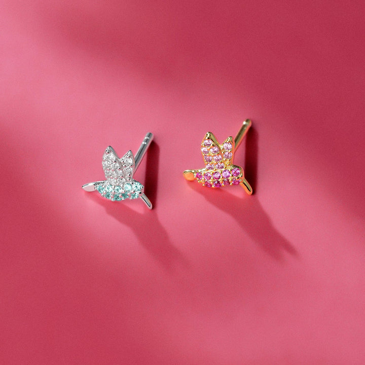 COLIBRÍ SILVER PIERCING EARRING