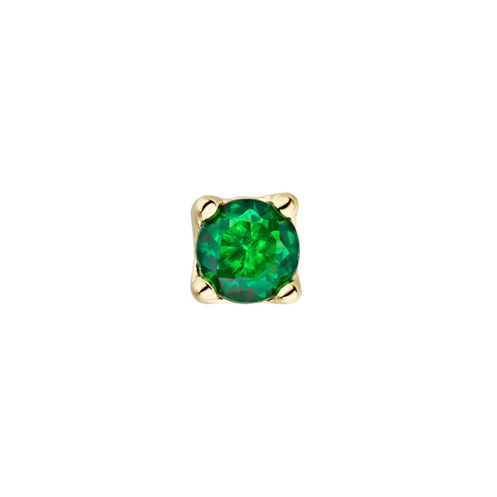 PENDIENTE PIERCING ORO AMARILLO VERDE LUZ-TRAGUS