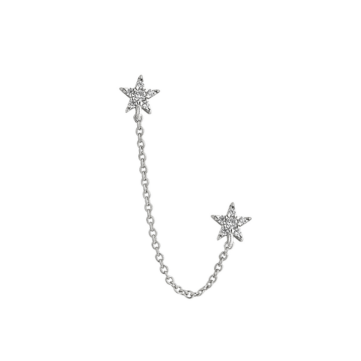 PENDIENTE PIERCING MÚLTIPLE DE PLATA STELLAR COUPLE