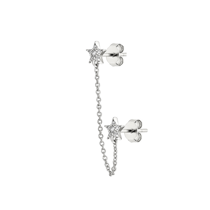 PENDIENTE PIERCING MÚLTIPLE DE PLATA STELLAR COUPLE