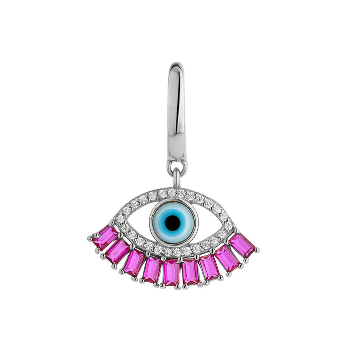 PENDIENTE PIERCING ARO DE PLATA GREEK EVILEYE