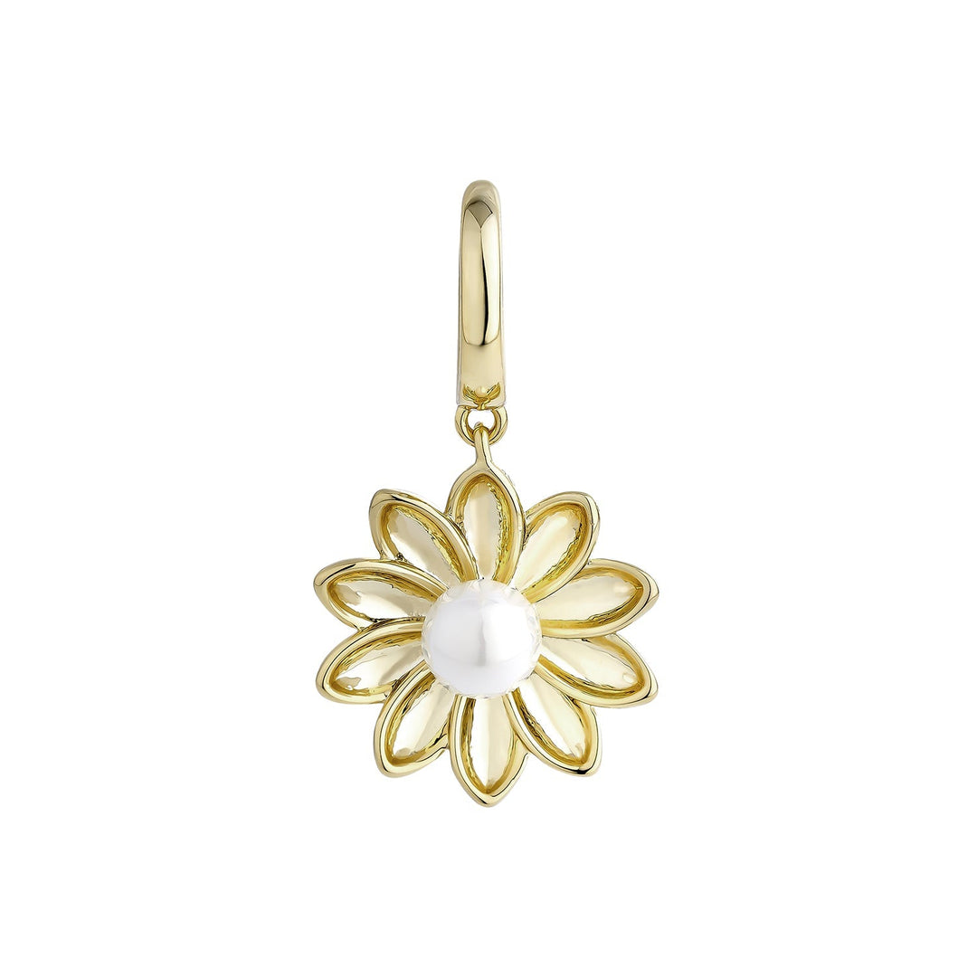PENDIENTE PIERCING ARO FLOWER PEARL