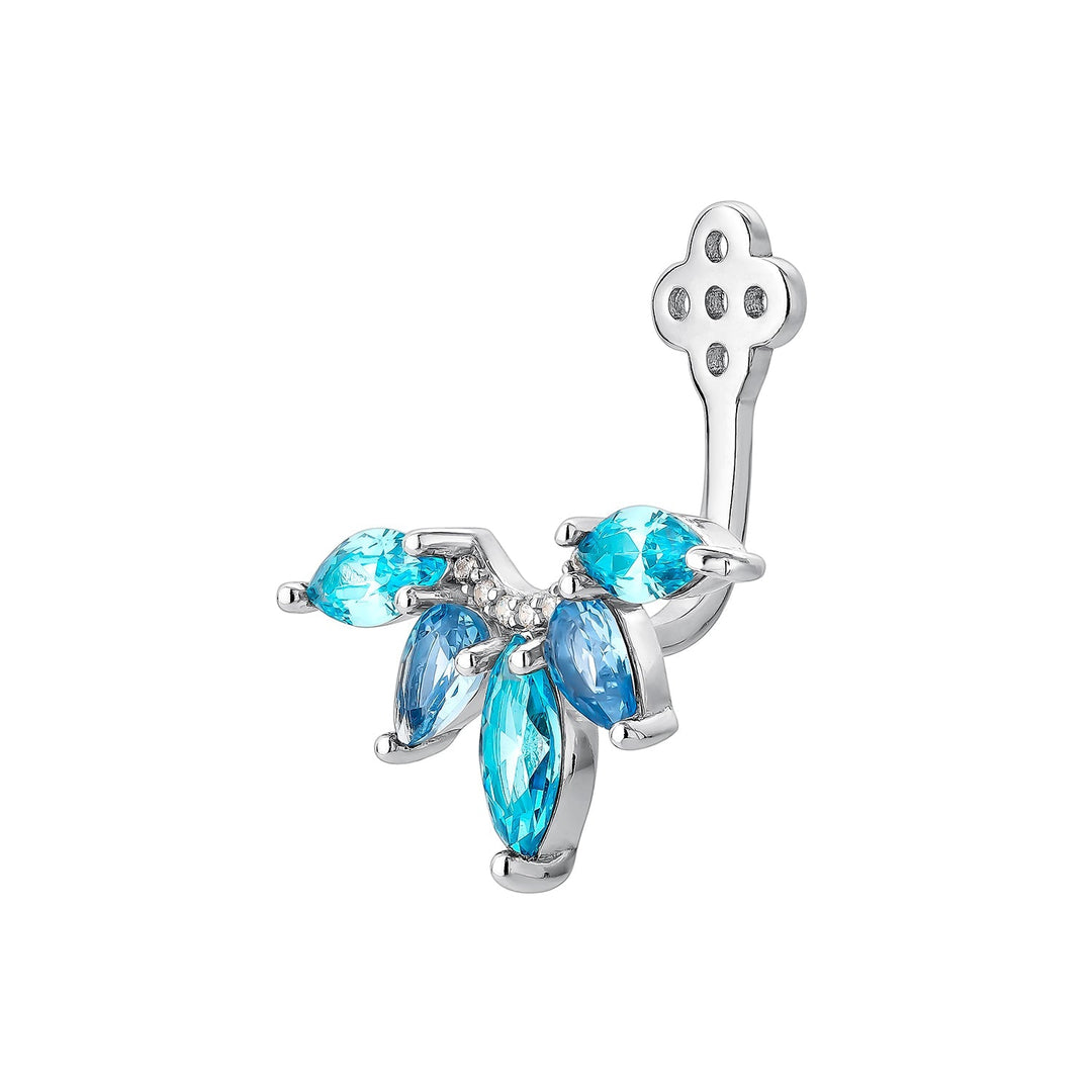 PENDIENTE EAR JACKET DE PLATA LONDON BLUES