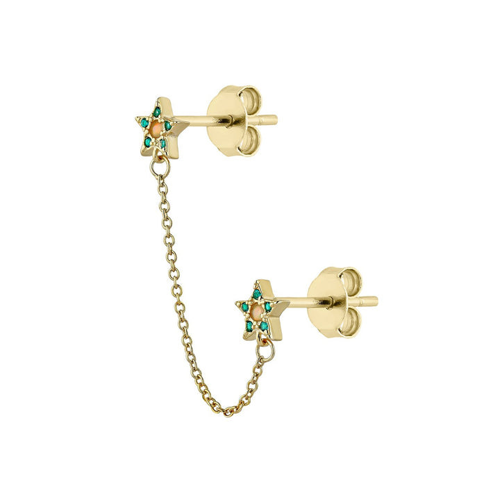 PENDIENTE PIERCING MÚLTIPLE ORO AMARILLO STELLAR COUPLE