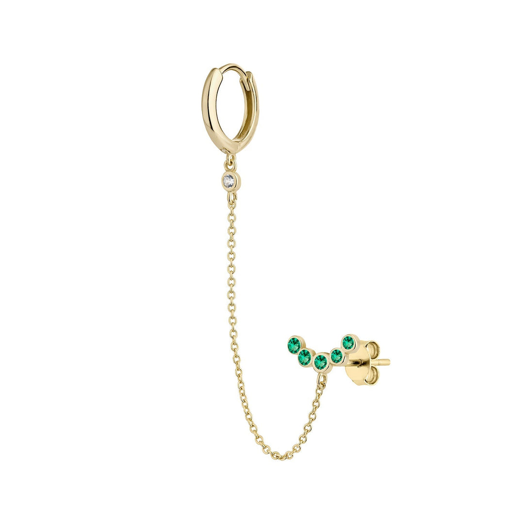 PENDIENTE PIERCING MÚLTIPLE ORO AMARILLO BERENICE
