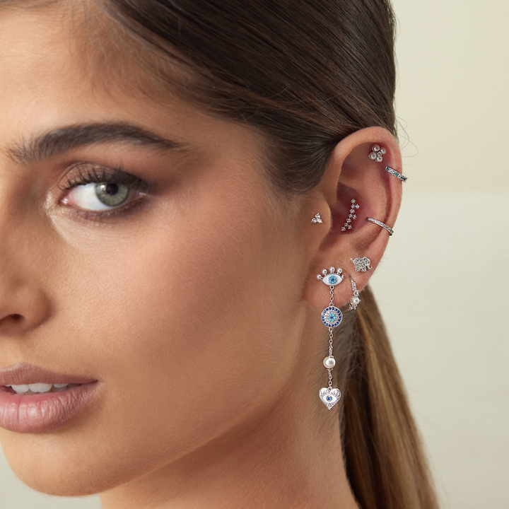 PENDIENTE PIERCING ARO DE PLATA AKIRA