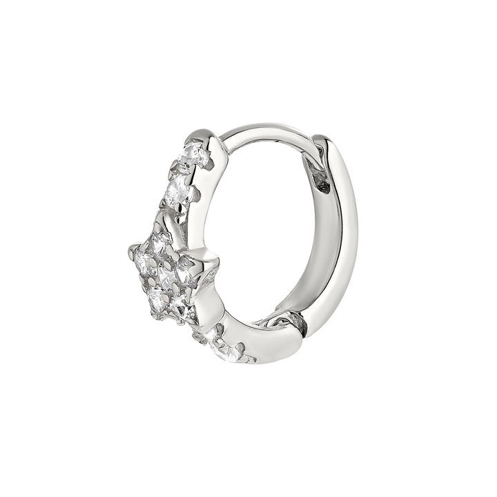 PENDIENTE PIERCING ARO DE PLATA DASH