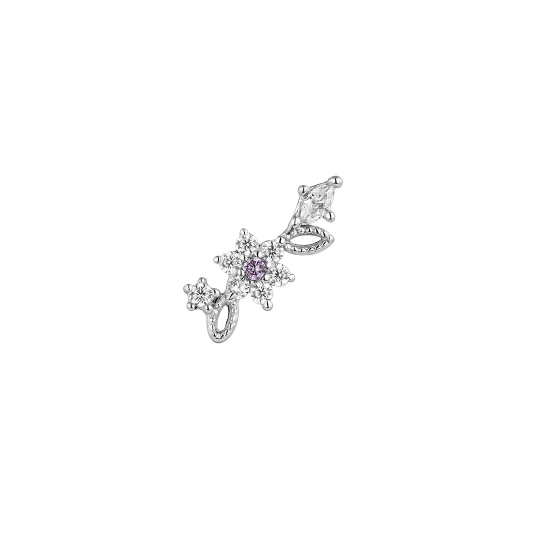 PENDIENTE PIERCING PLATA JARDIN ROMANTIQUE