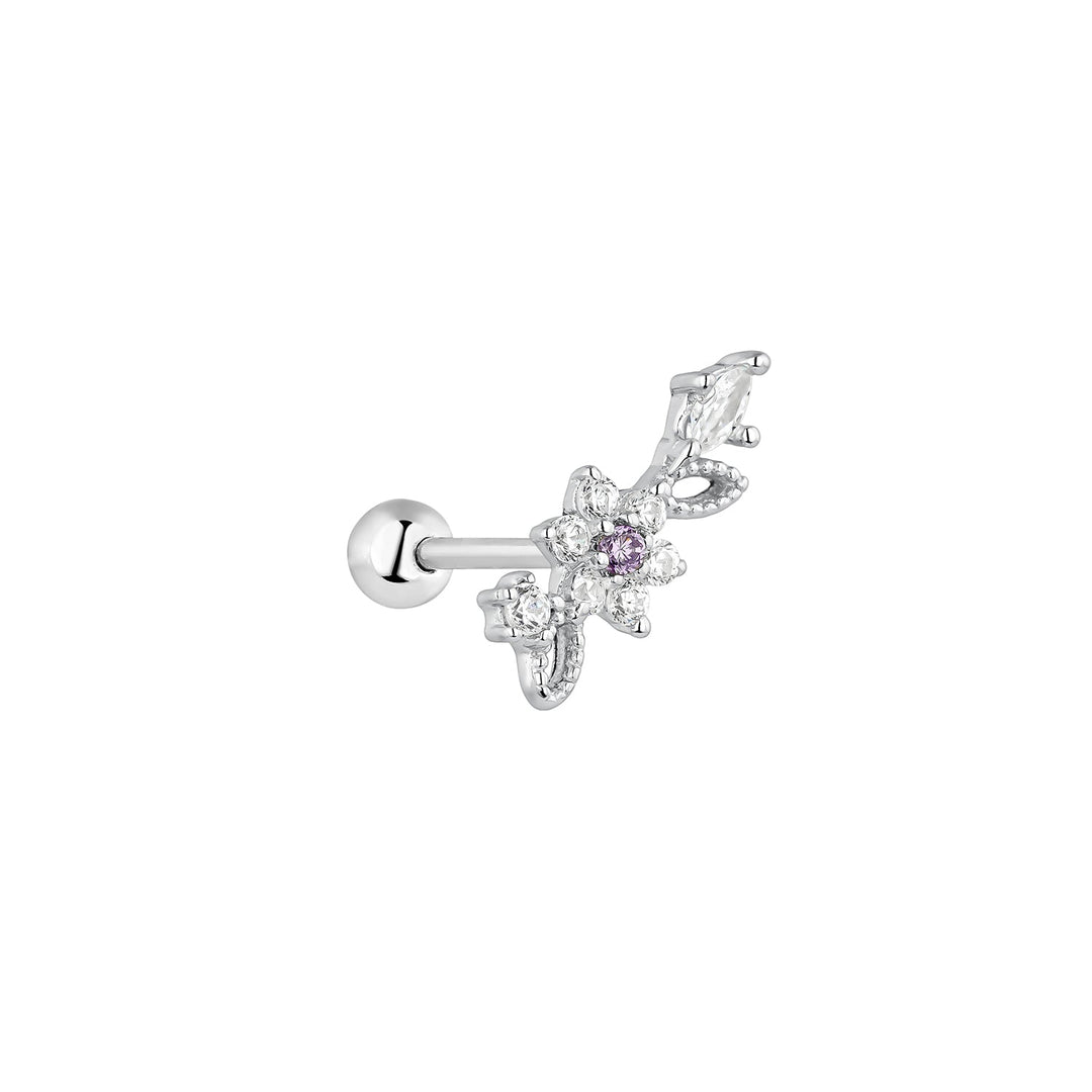 PENDIENTE PIERCING PLATA JARDIN ROMANTIQUE