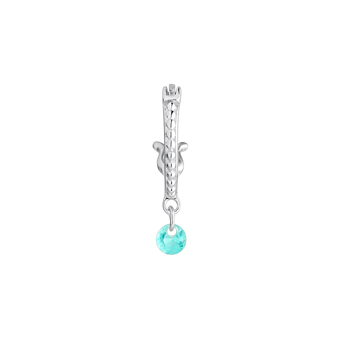 PENDIENTE PIERCING ARO DE PLATA PARAIBA CHIC-W