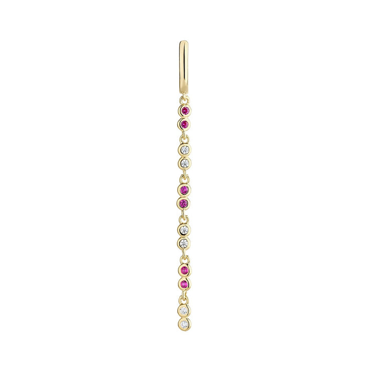 PENDIENTE PIERCING ARO ORO AMARILLO ROSA SEÑORITA
