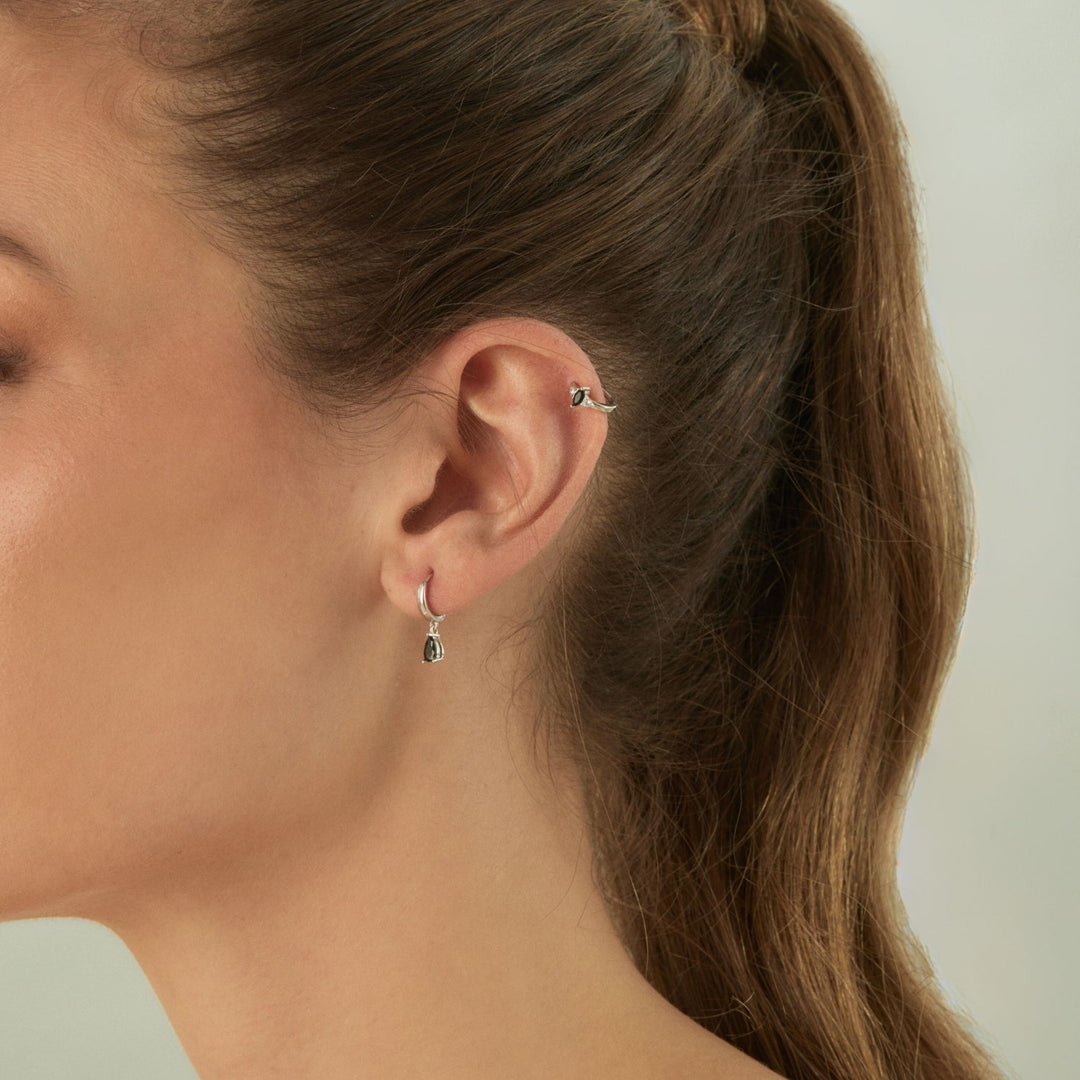 PENDIENTE PIERCING ARO DE PLATA LEENA