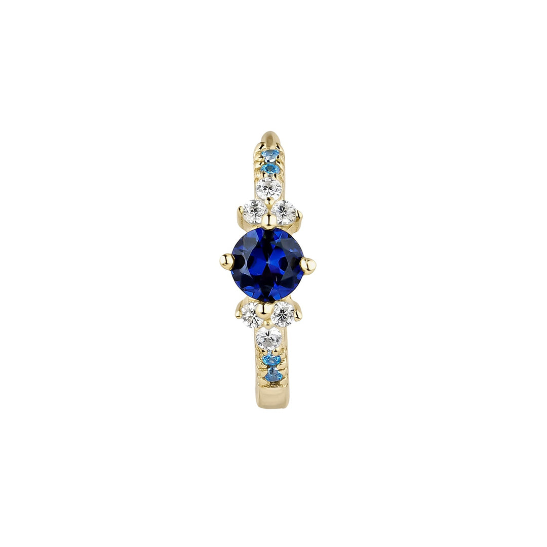 PENDIENTE PIERCING ARO AZUL KEILA