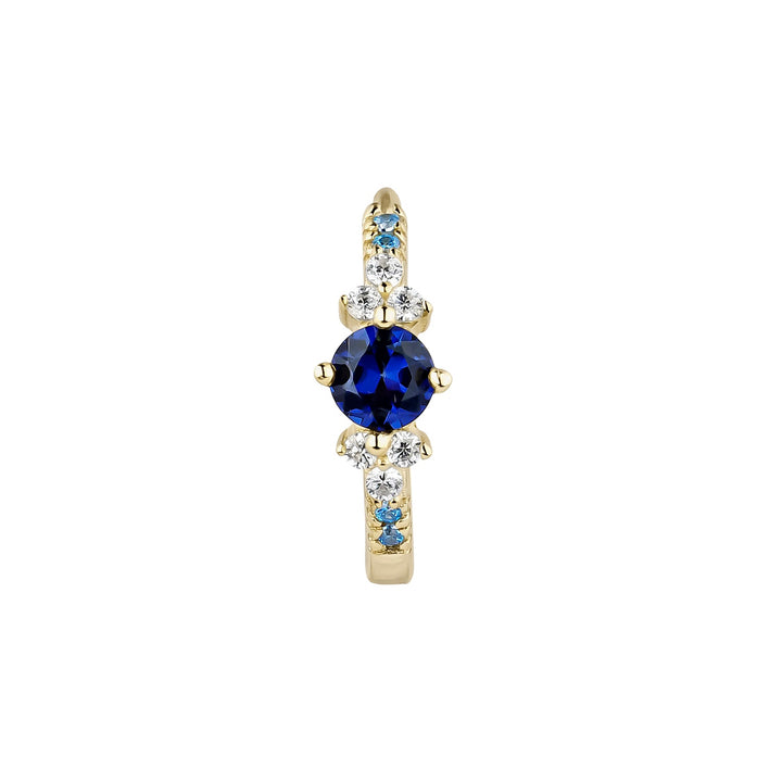 PENDIENTE PIERCING ARO AZUL KEILA