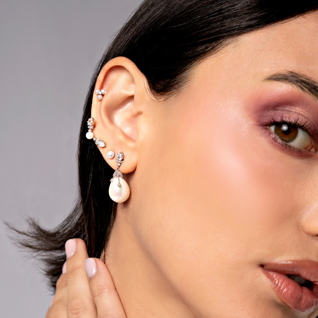 PENDIENTE PIERCING DE PLATA PERLE IRIS