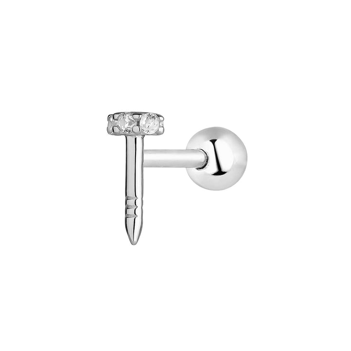 VIS SILVER PIERCING EARRING