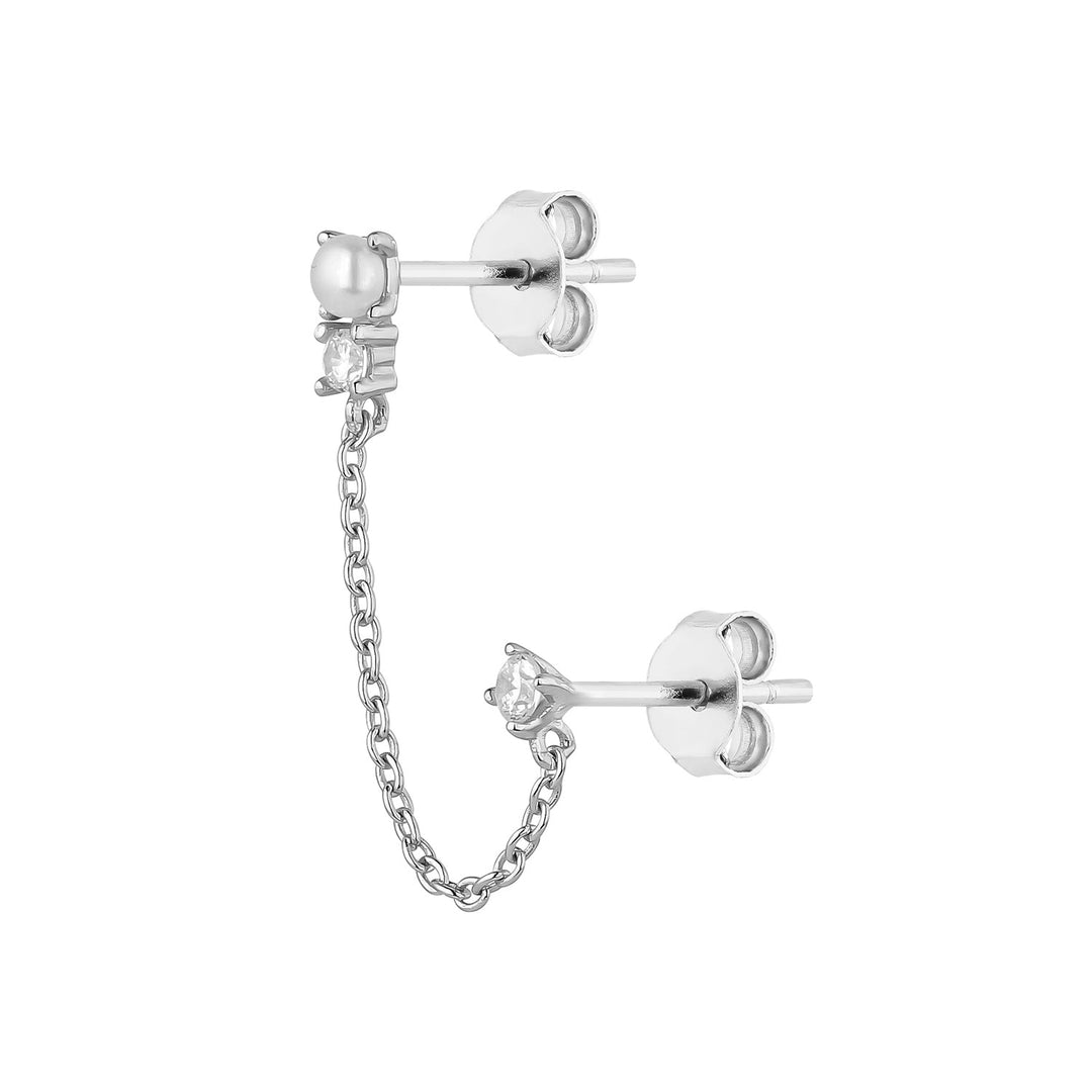PENDIENTE PIERCING MÚLTIPLE DE PLATA MARTINICA-PEARL
