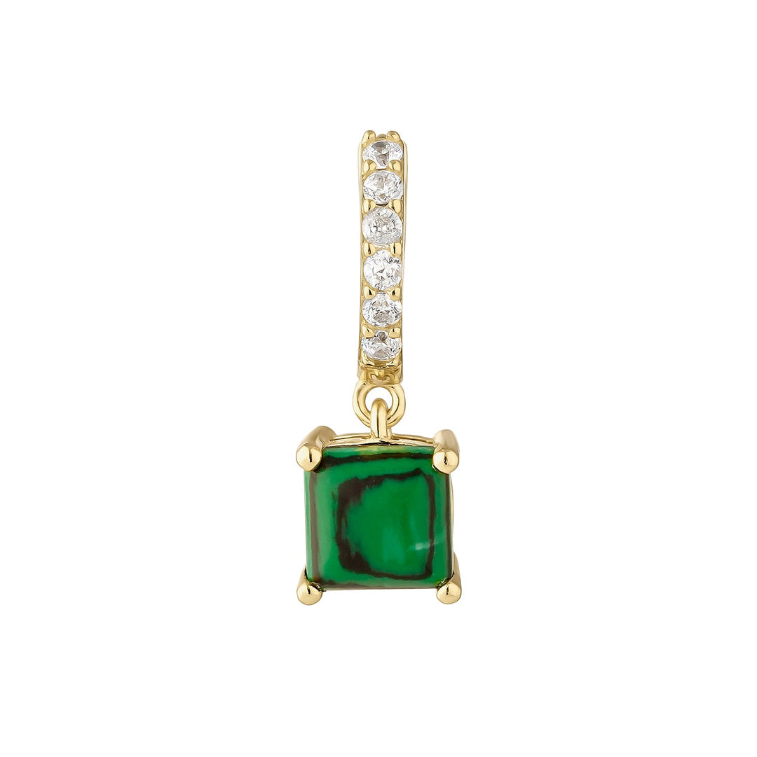 ORECCHINO PIERCING CERCHIO VERDE LAVANYA