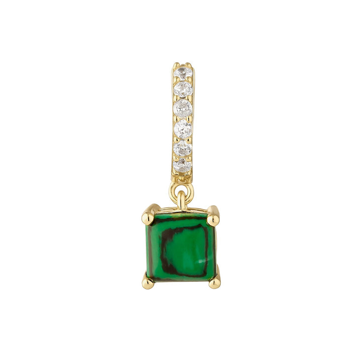 ORECCHINO PIERCING CERCHIO VERDE LAVANYA