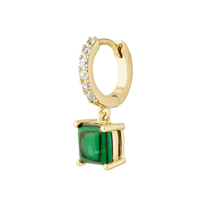 ORECCHINO PIERCING CERCHIO VERDE LAVANYA