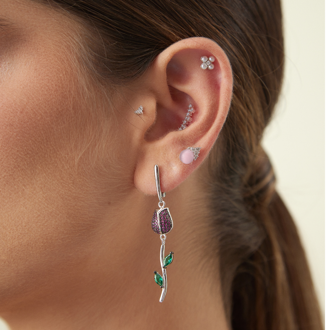 PENDIENTE PIERCING ARO ROSE-L