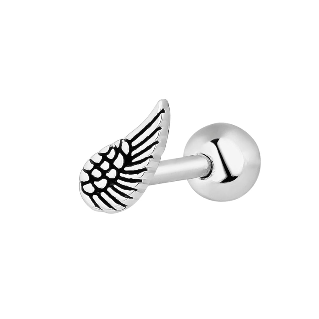 PENDIENTE PIERCING DE PLATA WIND