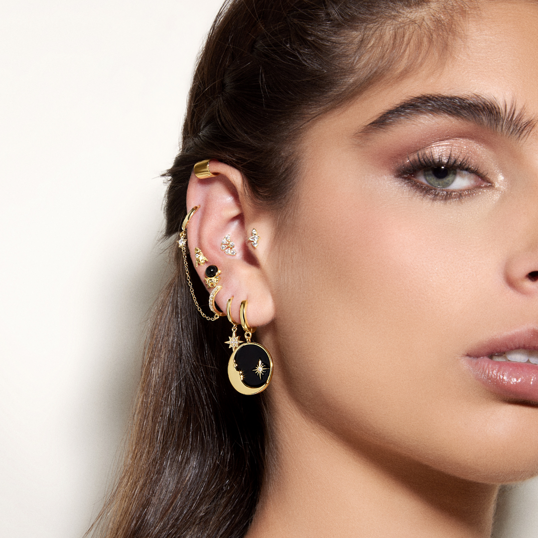 PENDIENTE PIERCING ARO GOLDEN-MOON