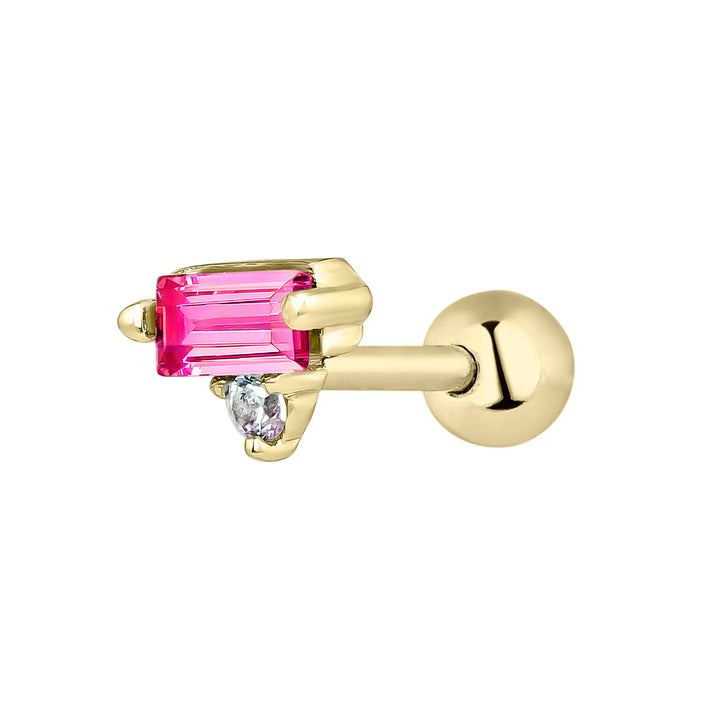 PENDIENTE PIERCING RUBI SATET