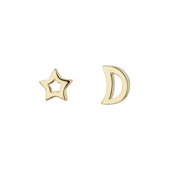 PENDIENTES ASIMÉTRICOS LUNE ET ÉTOILE