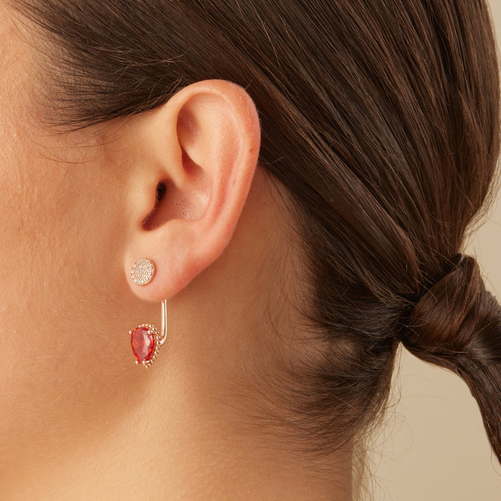 PENDIENTE EARJACKET ORO ROSA OIA