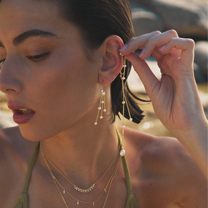 EAR CUFF PERLEN-KASKADE